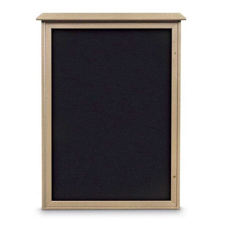United Visual Products Indoor Enclosed Combo Board, 72"x36", White Frame/Blue & Pumice UVCB7236W-BLUE-PUMICE